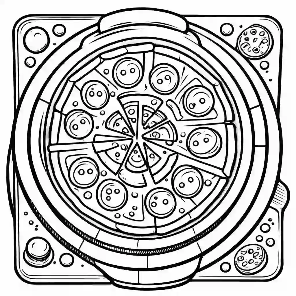 Pizza stone coloring pages